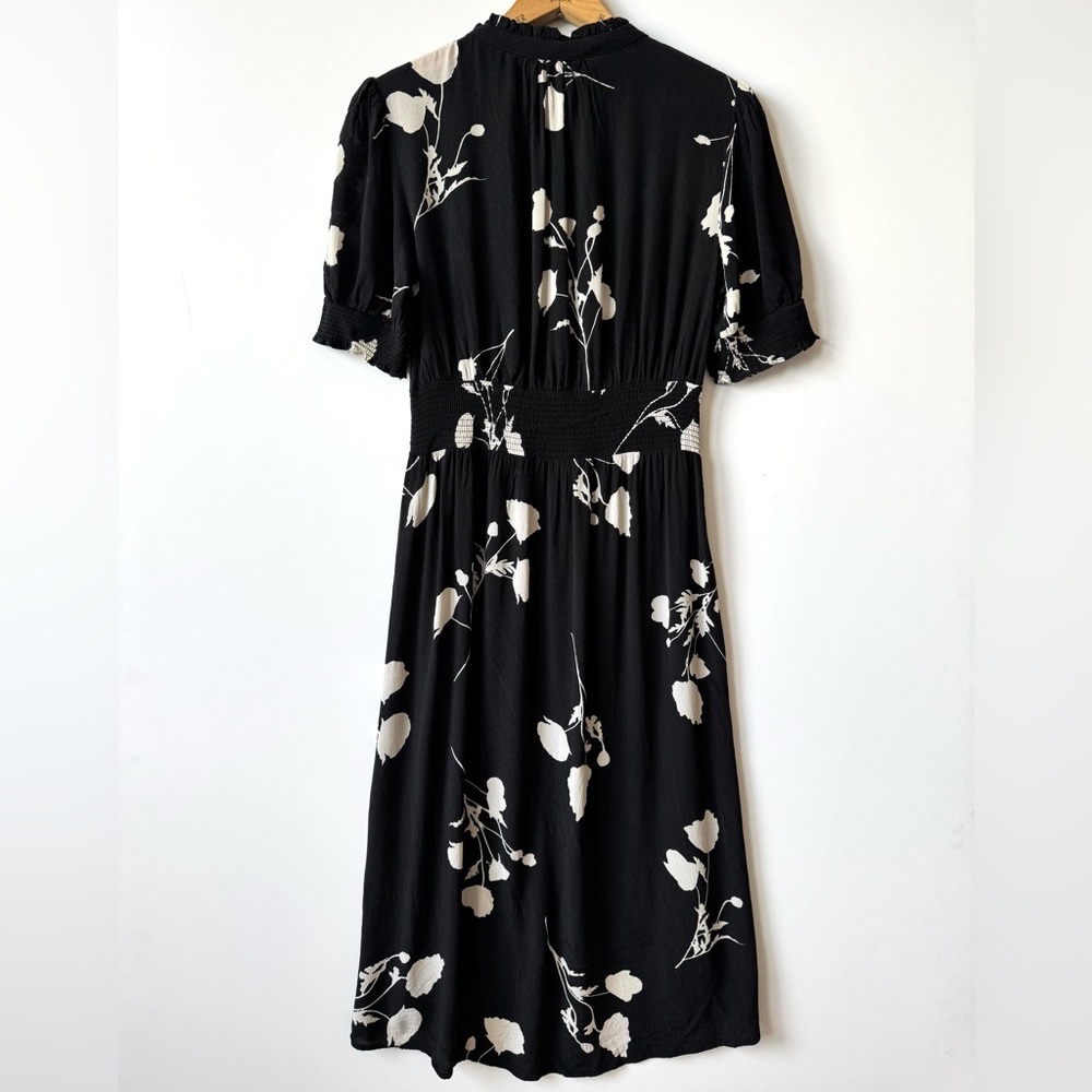 Ba&sh black and white floral Poppy midi dress - Picture 8 of 11